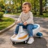 Jeździk grawitacyjny świecące koła LED z muzyką grający 76cm niebiesko-biały max 100kg